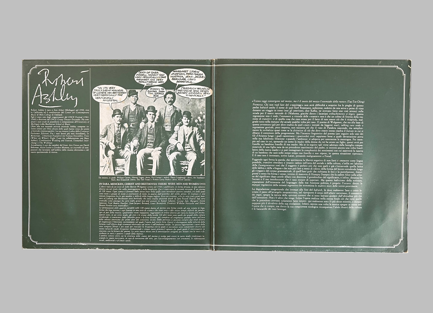 Robert Ashley - In Sara, Mencken, Christ And Beethoven There Were Men And Women LP (CRSLP 6103)