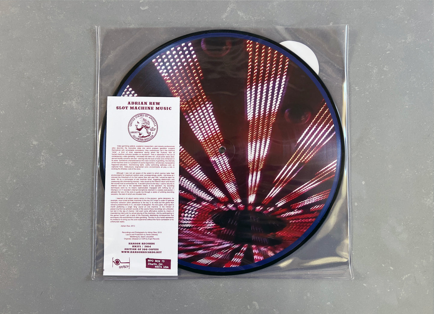 Slot Machine Music by Adrian New (Hanson - HN271 (2014)) Picture Disc LP