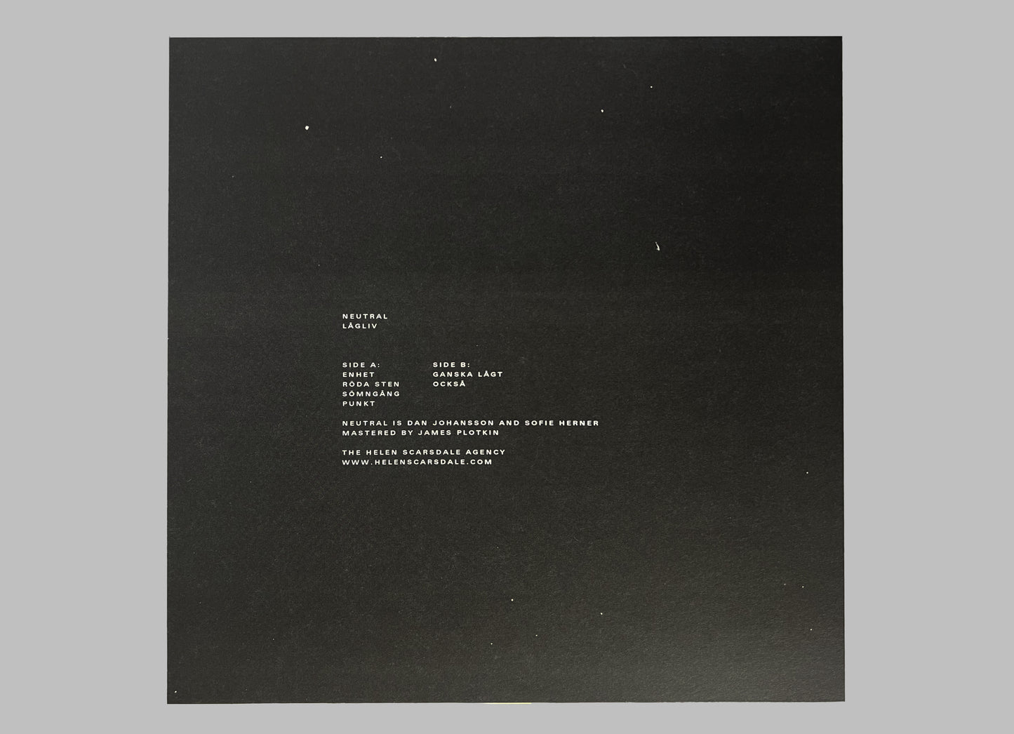 Neutral - Lågliv LP (HMS050)