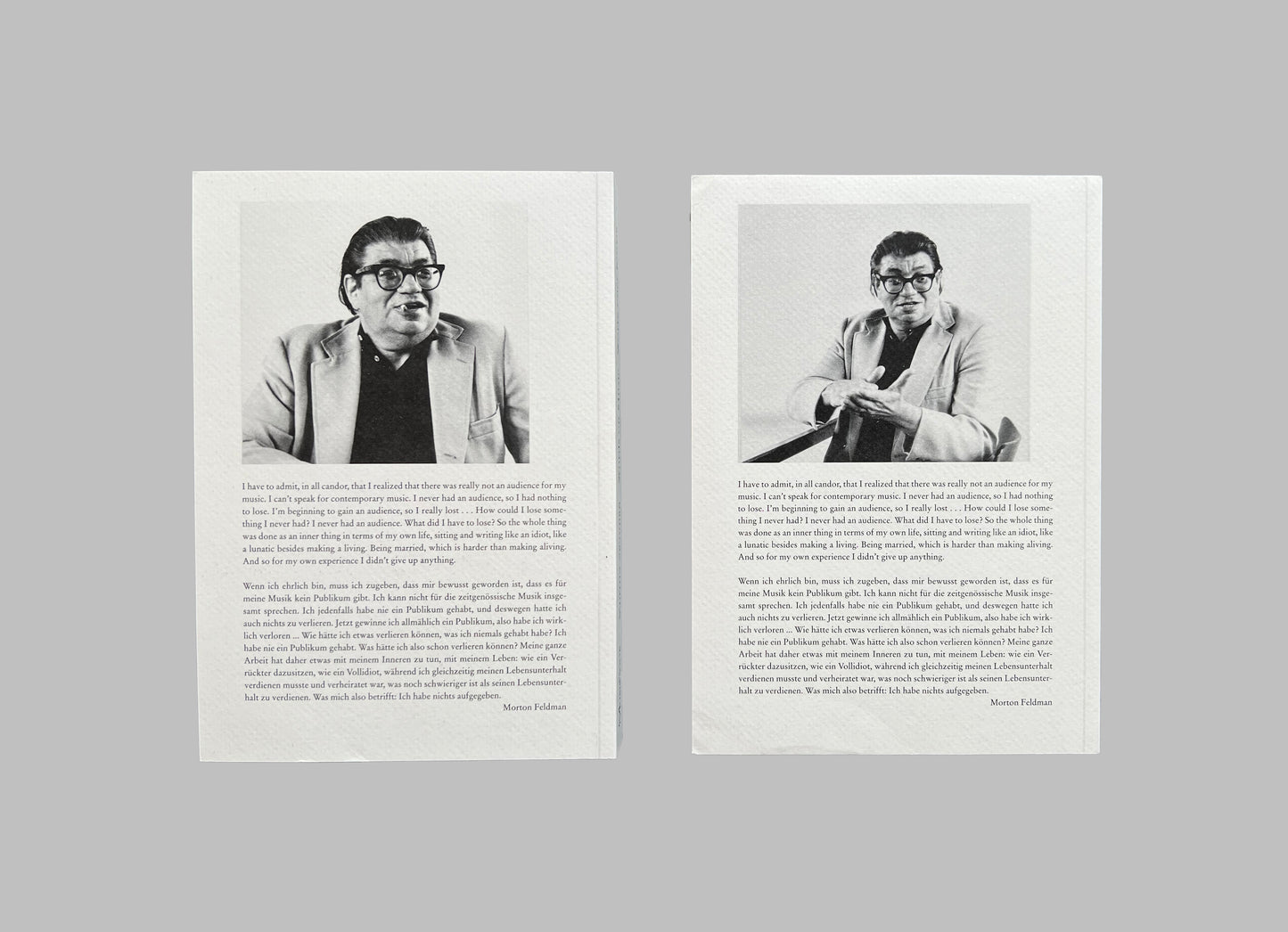 Morton Feldman: Words on Music