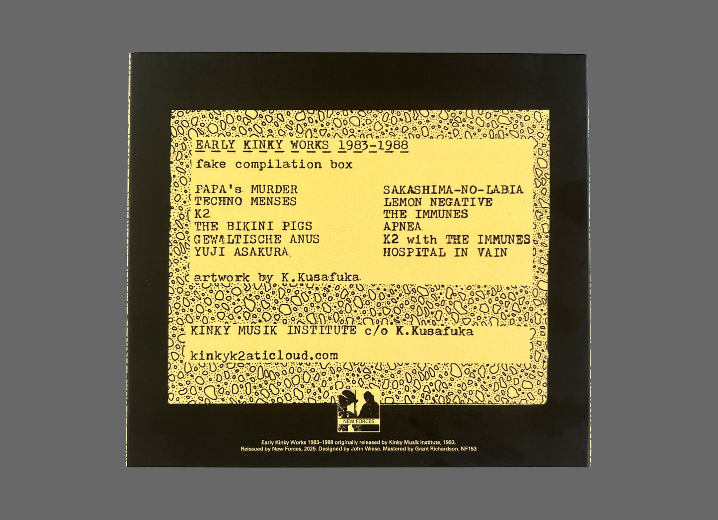 Various Artists (Kimihide Kusafuka) - Early Kinky Works 1983 - 1988 2xCD  (NF153)