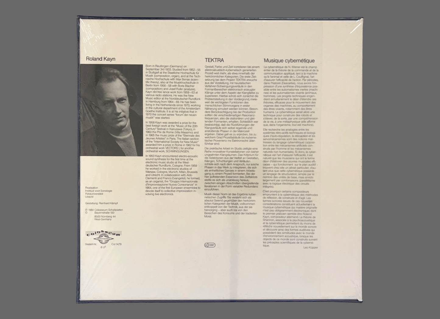 Roland Kayn - Tekta 6LP 1984 Vinyl Box (Col 1479)