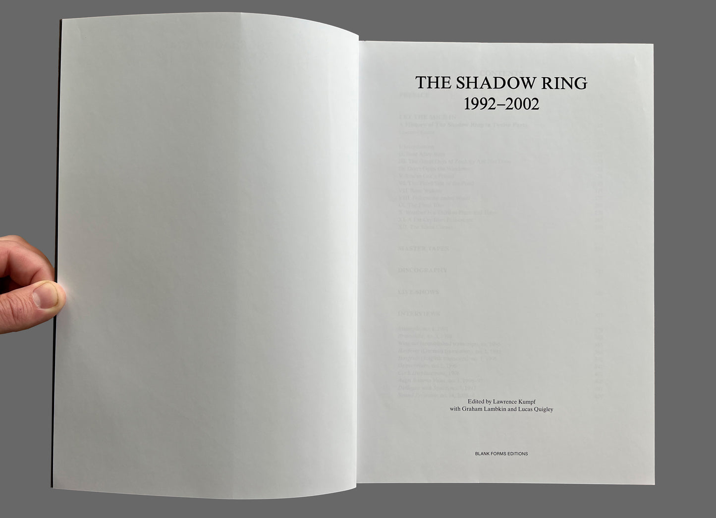 The Shadow Ring 1992-2002 Edited by Lawrence Kumpf, G. Lambkin, and L. Quigley